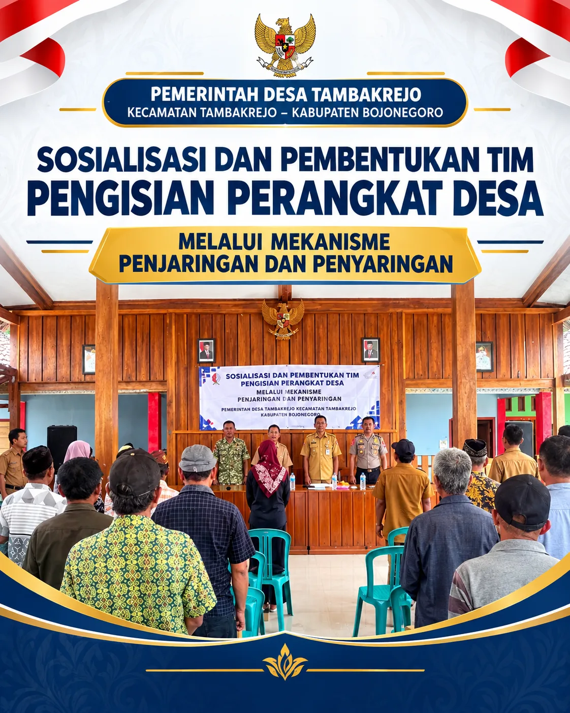 SOSIALISASI PEMBENTUKAN TIM PENGISIAN PERANGKAT DESA TAMBAKREJO