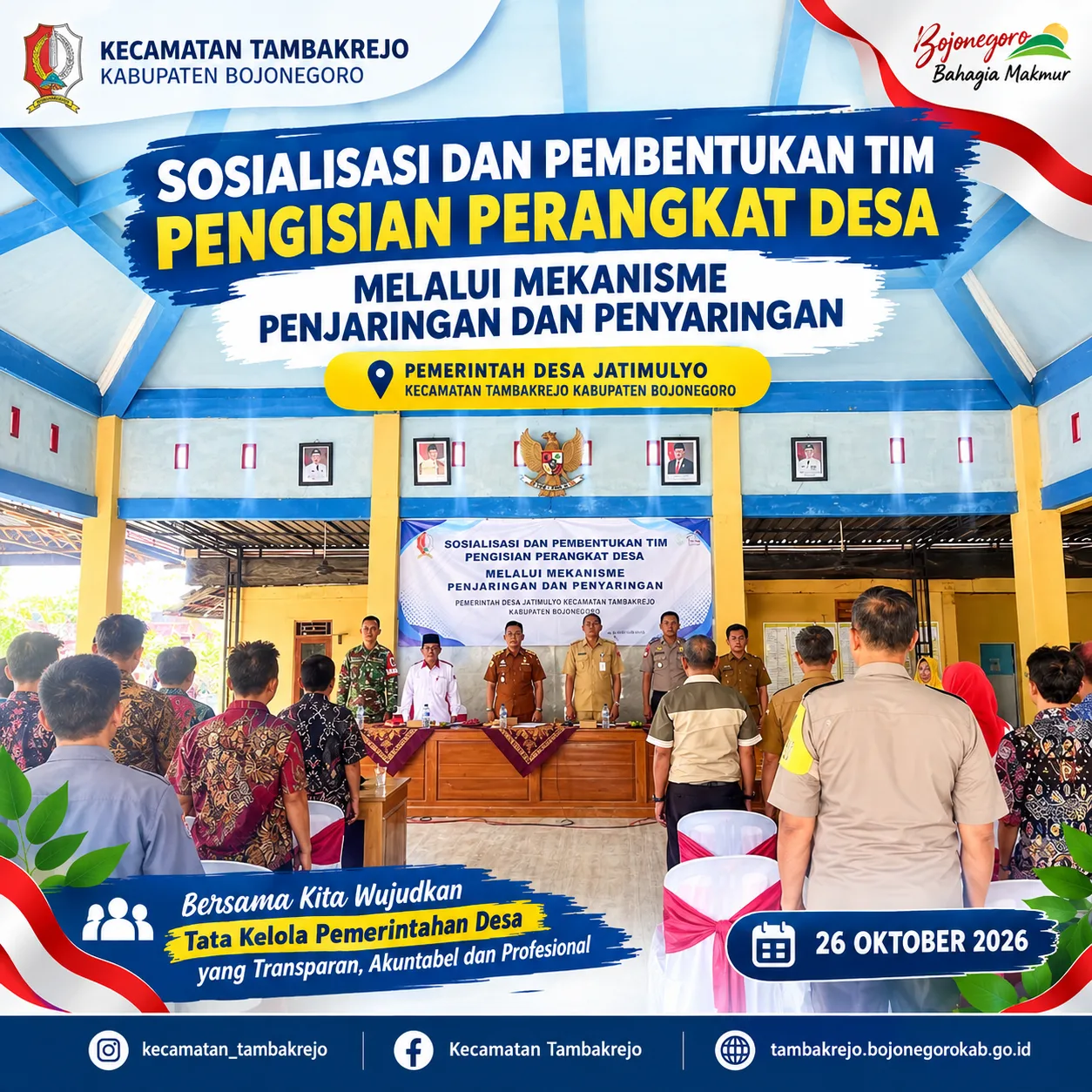 SOSIALISASI PEMBENTUKAN TIM PENGISIAN PERANGKAT DESA JATIMULYO