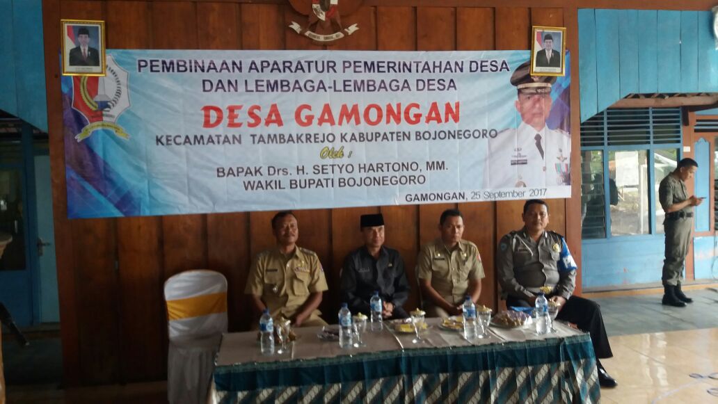 PEMBINAAN APARATUR PEMERINTAH DESA DAN LEMBAGA DESA OLEH WAKIL BUPATI BOJONEGORO DI DESA GAMONGAN