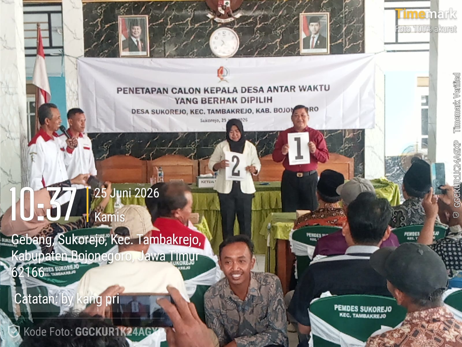 Penetapan Calon Kepala Desa Sukorejo Antar Waktu yang Berhak Dipilih