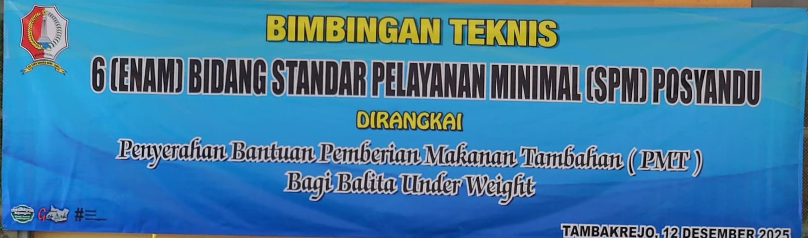 BIMBINGAN TEKNIS 6 BIDANG STANDART MINIMAL ( SPM ) POSYANDU<BR>Penyerahan Bantuan Pemberian Makanan Tambahan ( PMT ) Under Weight